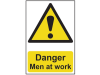 Scan Danger Men At Work - PVC 400 x 600mm 1
