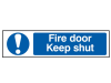 Scan Fire Door Keep Shut - PVC 200 x 50mm 1