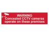 Scan Warning Concealed CCTV Cameras Operate On These Premises - PVC 200 x 50mm 1