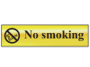 Scan No Smoking - Polished Brass Effect 200 x 50mm 1