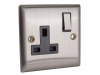 SMJ Switched Socket 1-Gang 13A Brushed Steel 1