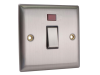 SMJ DP Neon Switch 20A Brushed Steel 1