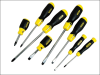 Stanley Tools Cushion Grip Screwdriver Set Flared / Phillips Set of 8 1