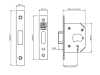 UNION StrongBOLT 2103S Polished Brass 3 Lever Mortice Deadlock 68mm 2.5in Visi 2