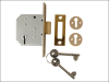 UNION 2177 3 Lever Mortice Deadlock Polished Brass 65mm 2.5in Visi 1
