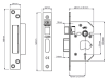 UNION StrongBOLT 2203S 3 Lever Mortice Sashlock Polished Brass 68mm 2.5in Visi 2