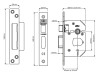 UNION StrongBOLT 2203S 3 Lever Mortice Sashlock Polished Brass 81mm 3in Visi 2