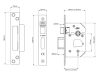 UNION StrongBOLT 2205S 5 Lever Mortice Sashlock Polished Brass 68mm 2.5in Visi 2
