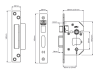 UNION StrongBOLT 22WCS Mortice Bathroom Lock Polished Brass 81mm 3in Visi 2