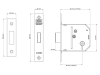 UNION ES-DL Chrome Essentials 3 Lever Mortice Deadlock 79mm 3in Visi 2