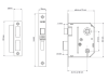 UNION ES-SL Essentials 3 Lever Mortice Sashlock Chrome 65mm 2.5in Visi 2