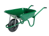 Walsall 90L Green Builders Wheelbarrow 1