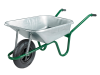 Walsall 90L Galvanised Builders Wheelbarrow 1