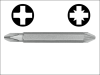 Witte Double Ended Screwdriver Bit Pozi / Phillips (Card of 3) 1