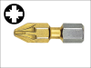 Witte Pozidriv 1pt Titanium Coated Screwdriver Bits 25mm (Card of 2) 1