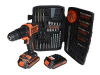 XMS Black & Decker Cordless Combi Drill 18V 2 x 1.5Ah Li-ion 1