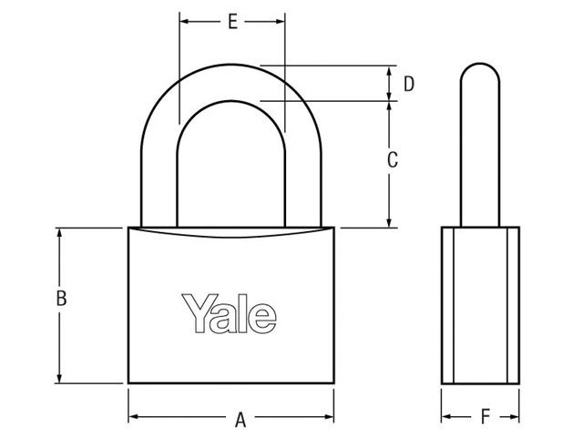 Yale Locks 713 40mm Commercial Zinc Padlock 2