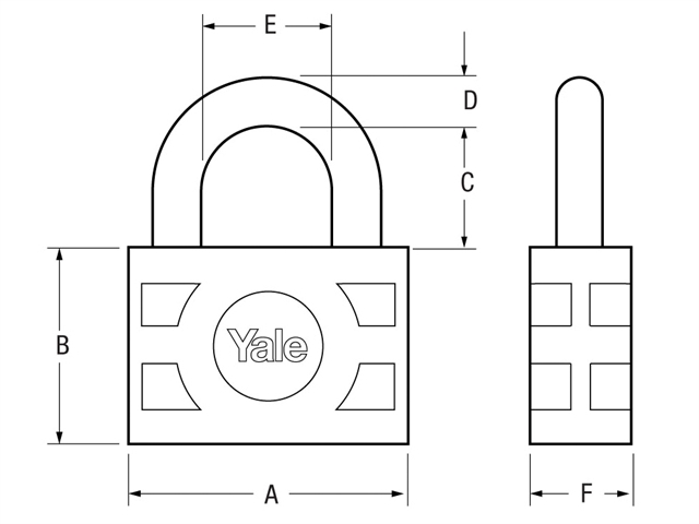 Yale Locks 850 54mm Bronze Weatherproof Padlock 4