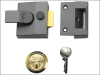 Yale Locks 85 Deadlocking Nightlatch 40mm Backset DMG Finish Satin Chrome Cylinder Box 1