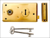 Yale Locks P401 Rim Lock Polished Brass Finish 138 x 76mm Visi 1