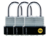 Yale Locks Y125 40mm Laminated Steel Padlock (3 Pack) 1