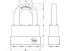 Yale Locks Y125 40mm Laminated Steel Padlock (3 Pack) 3