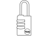 Yale Locks Y150 22mm Brass Combination Padlock 3