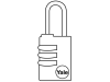 Yale Locks Y150 30mm Brass Combination Padlock 3