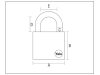 Yale Locks YE1 Brass Padlock 40mm 3