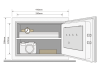 Yale Locks Medium Fire Safe (1k Cash) 308 x 410 x 342mm 2