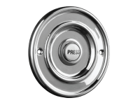 Byron Round Wired Bell Push Flush Fit Chrome