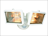 Byron ES120/2W Twin Halogen Floodlight with Motion Detector White 150 Watt