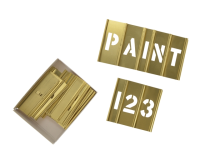 C H Hanson Brass Stencils Letters/Numbers 1in 45 Piece Set