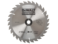 DEWALT Circular Saw Blade 184 x 16mm x 30T Series 30 General Purpose