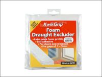 Everbuild KwikGrip Foam Draught Excluder White 15mm x 8m