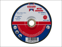 Faithfull Grinding Disc for Metal Depressed Centre 180 x 6.5 x 22mm