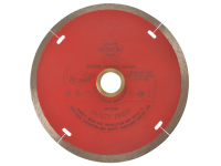 Faithfull Diamond Tile Blade Red Continuous Rim 125mm x 22.2mm