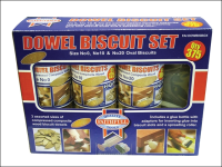 Faithfull Biscuit Wood Kit (150 x No.0, 125 x No.10, 100 x No.20)