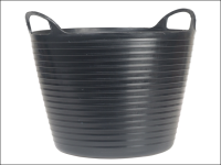 Faithfull Heavy-Duty Polyethylene Flex Tub 28 Litres Black