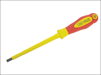 Faithfull VDE Screwdriver Soft Grip Parallel Slotted Tip 6.5 x 150mm