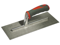 Faithfull Plasterers Trowel Stainless Steel Soft Grip Handle 11in x 4.3/4in