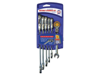 Faithfull Ratchet Combination Spanner Flex Head Set of 6