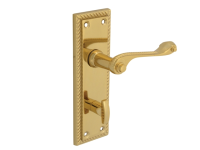 Forge Backplate Handle Bathroom - Georgian Brass 152mm