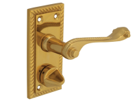 Forge Backplate Handle Privacy - Georgian Brass 104mm