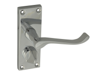 Forge Backplate Handle Privacy - Scroll Chrome Finish 102mm