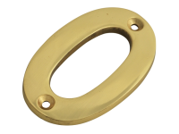 Forge Numeral No.0 - Brass Finish 75mm (3in)