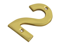 Forge Numeral No.2 - Brass Finish 75mm (3in)