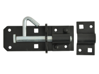 Forge Padlock Bolt Black Powder Coated 100mm (4in)