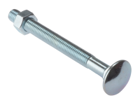 Forgefix Carriage Bolt & Nut ZP M10 x 150mm Blister 4