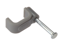 Forgefix Cable Clip Flat Grey 1.5mm Blister 25